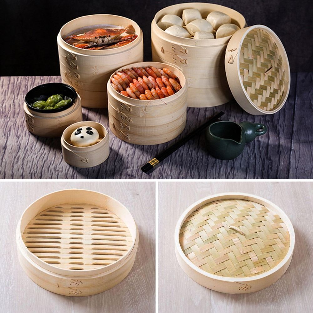 Bao Steamer Bamboo - Panier vapeur chinois en bambou avec