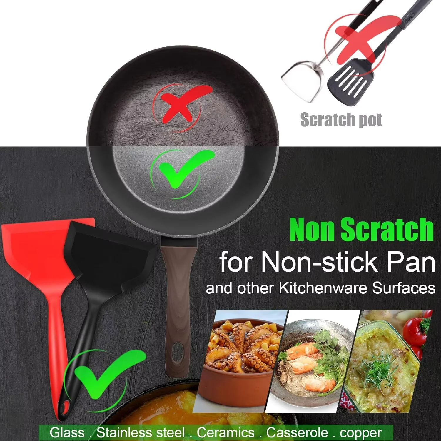 Spatule antiadhésive, spatule  - Okonomiyaki Spatula avis et prix