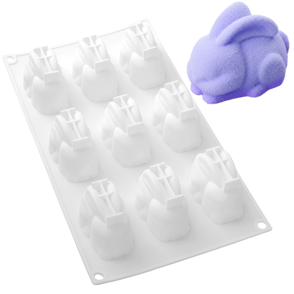 Moule en silicone 9 cavités mo - Bunny Cake Mold avis et prix